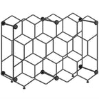 Honeycomb Geometric Design Wine Rack, Black