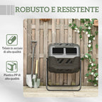 Outsunny 2-Section Rotating Garden Composter with 8 Air Vents, Steel and PP, 71x65x96 cm, Black