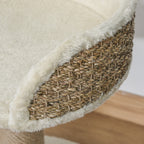 PawHut Scratching Post for Cats with Bed, Jute Pole and Hanging Ball, 40x40x49cm, Beige - Borgè