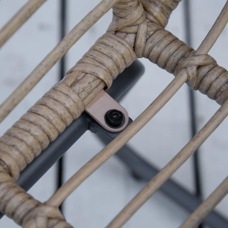 Boho Style PE Rattan Garden Furniture Set with 2 Armchairs, Sofa and Coffee Table - Borge' Group Limited