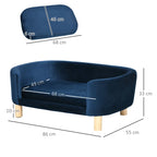 Indoor Dog Bed, Sofa for Cats or Small Dogs Max. 10kg, Blue - Borge' Group Limited