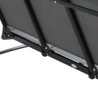 Outsunny 3-Seater Garden or Terrace Swing with Adjustable Canopy and Storage Pockets, Dark Grey, 196 x 128 x 172 cm