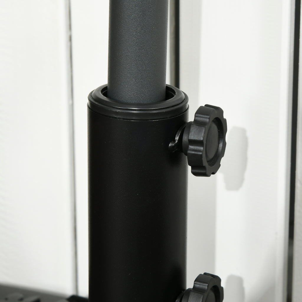 Semicircular Umbrella Base Fillable with Sand or Water for 38-48mm Poles, Black - Borgè