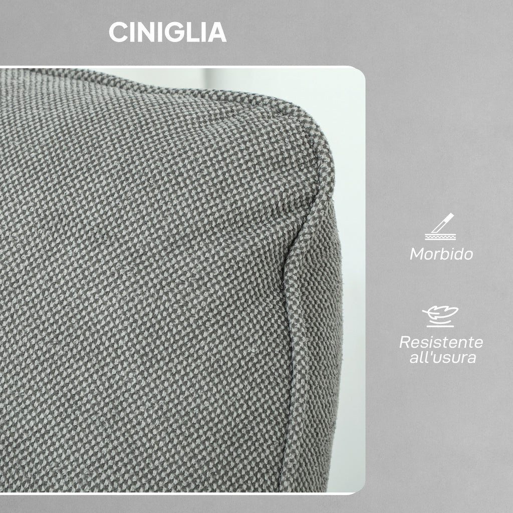 Recliner Chair with Heat, 8 Massage Points and 5 Modes, Chenille Fabric, Charcoal Grey