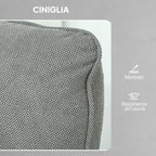 Recliner Chair with Heat, 8 Massage Points and 5 Modes, Chenille Fabric, Charcoal Grey