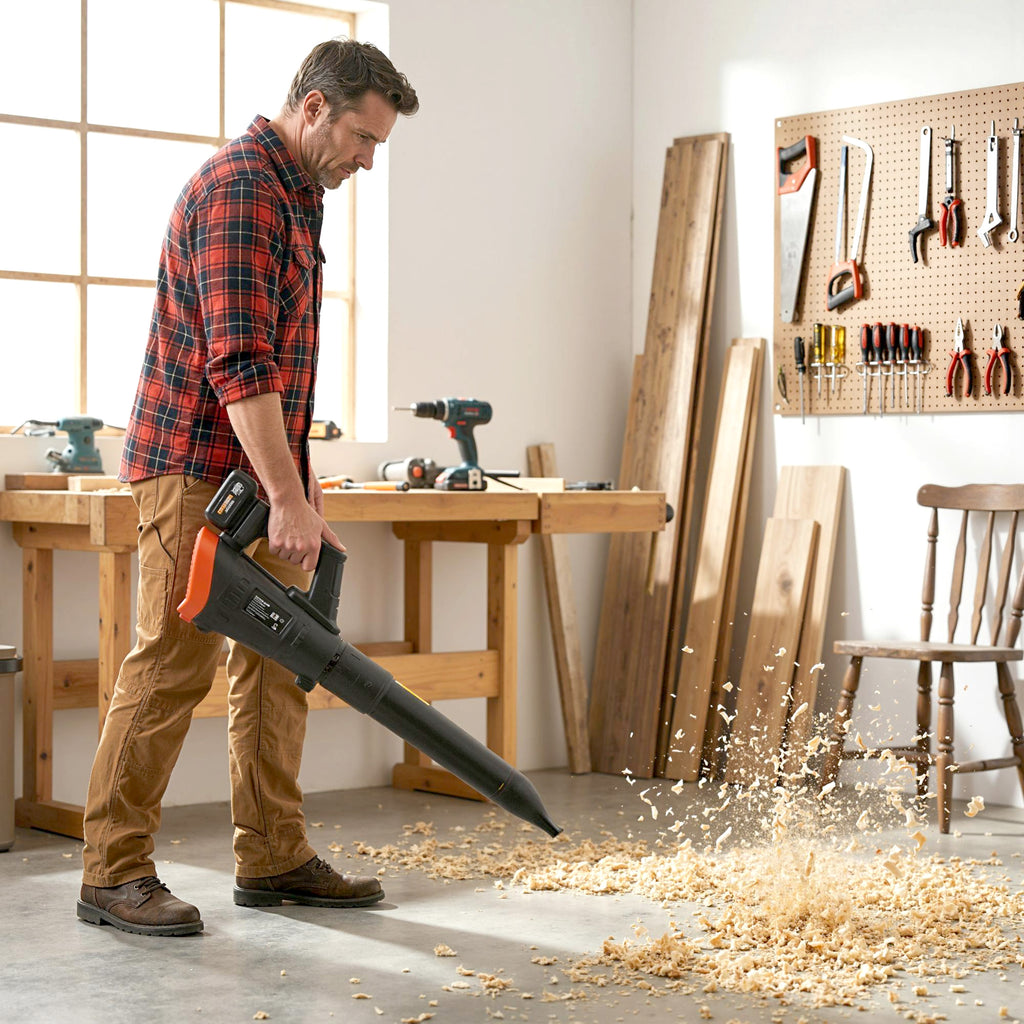 Outsunny 18V Cordless Leaf Blower, 600W Brushless Motor, 3 Speed Levels, Turbo Boost, Battery Charger, Lightweight