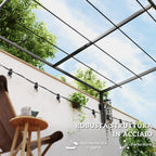 Outsunny Pergola Gazebo 3x2 m with Retractable Canopy and Drainage Holes in Steel and Polyester, Cream