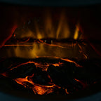 Electric Fireplace Floor Power 900W/2000W with Flame Effect 41 x 41 x 64.5cm Black