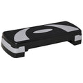 Aerobic Stepper Adjustable Height 10-15-20 cm Non-Slip, Black and Grey