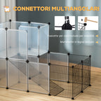 Modular Enclosure for Rabbits and Small Animals, 27 Steel and Resin Panels