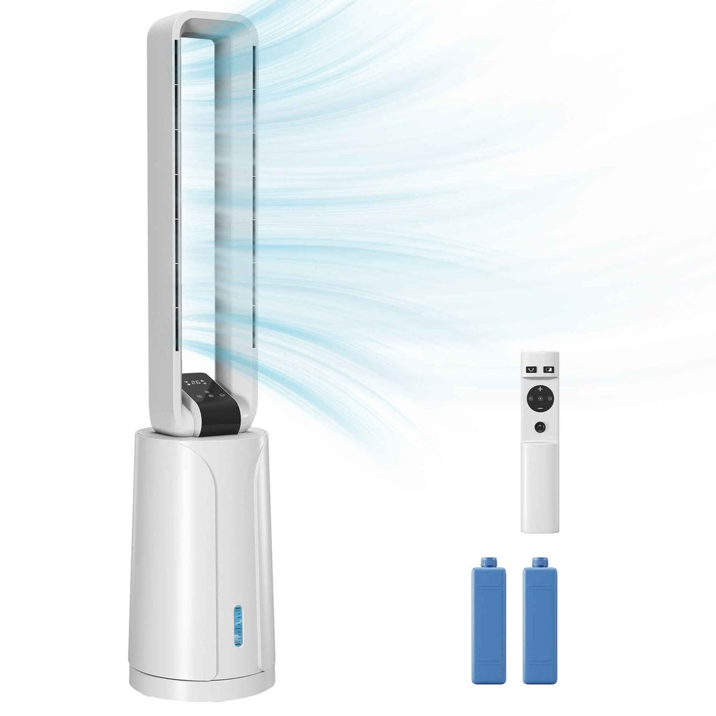 Evaporative Air Cooler with 15H Timer, 109.5 cm, White