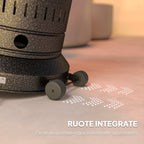 Outdoor Heater with Automatic Shut-Off and Wheels, 82x82x223 cm, Dark Brown