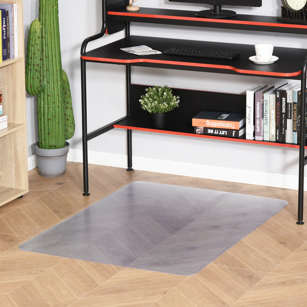 Non-slip floor-saving office chair mat in plastic, 90x120cm, transparent - Borgè