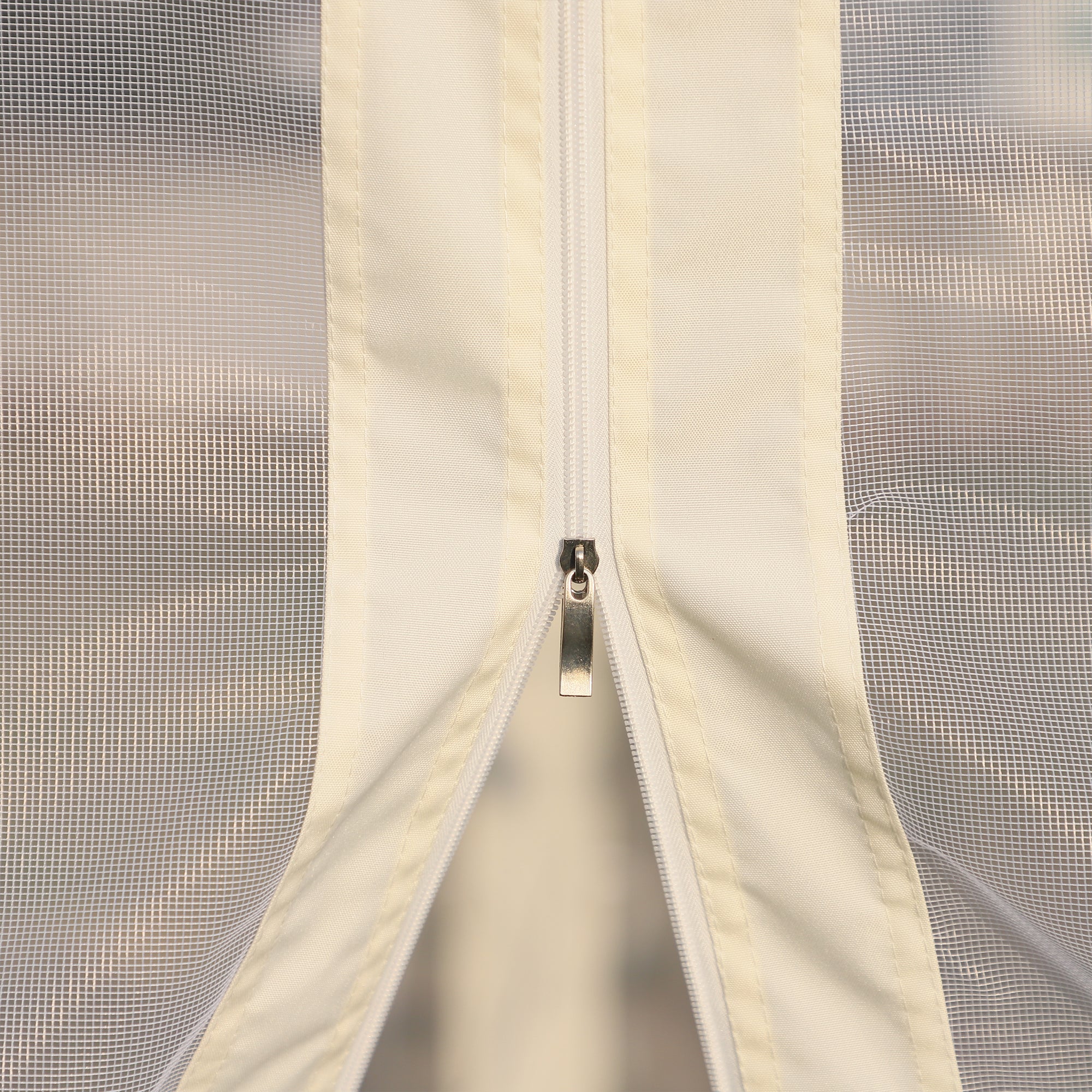 3x3m Garden Gazebo with Mosquito Net, Steel Frame and Double Canopy, White