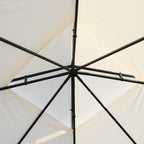 3x3m Garden Gazebo with Mosquito Net, Steel Frame and Double Canopy, White