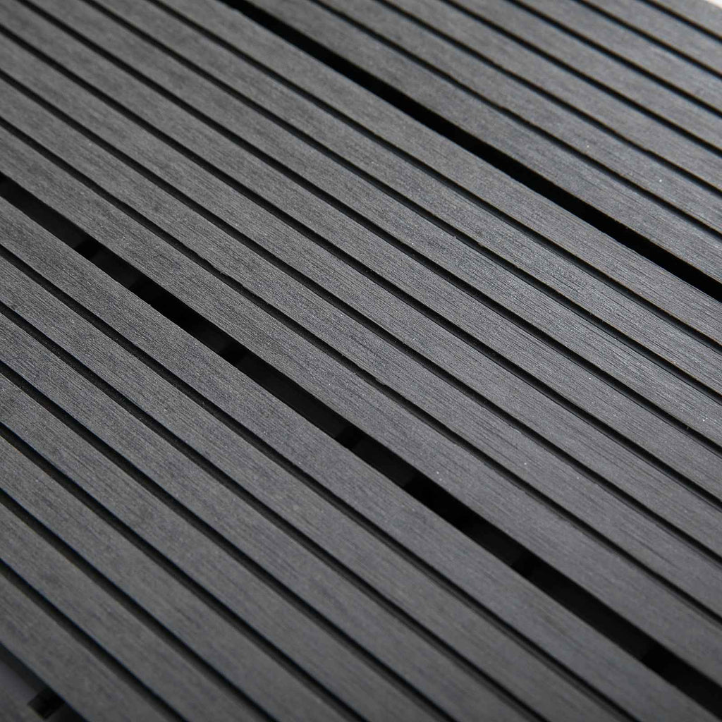 Outsunny Set of 11 Non-Slip Interlocking Outdoor Tiles in Recycled HDPE, 30x30x2.2 cm, Grey