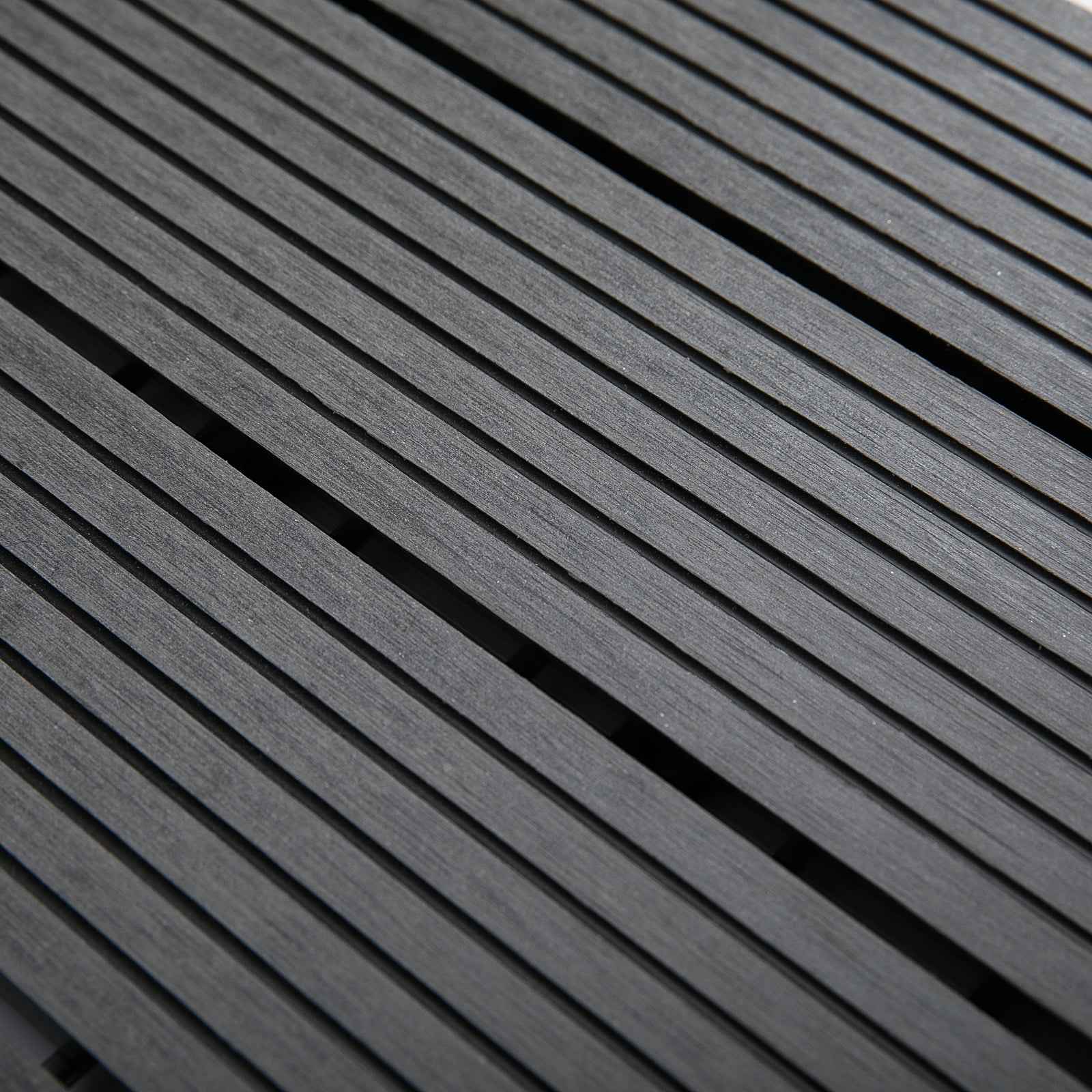 Outsunny Set of 11 Non-Slip Interlocking Outdoor Tiles in Recycled HDPE, 30x30x2.2 cm, Grey