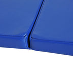 Foldable Gymnastics Mat, 5cm Thick and Non-Slip Fitness Mat, 180x60x5cm, Blue