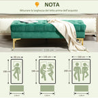 Padded Bed End Bench with Quilted Velvet Fabric Covering, 118x45x42 cm, Dark Green
