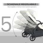 Garden Sun Lounger with Wheels, Height-Adjustable Rattan Beach Chair, Black and Cream, 200x73x103cm