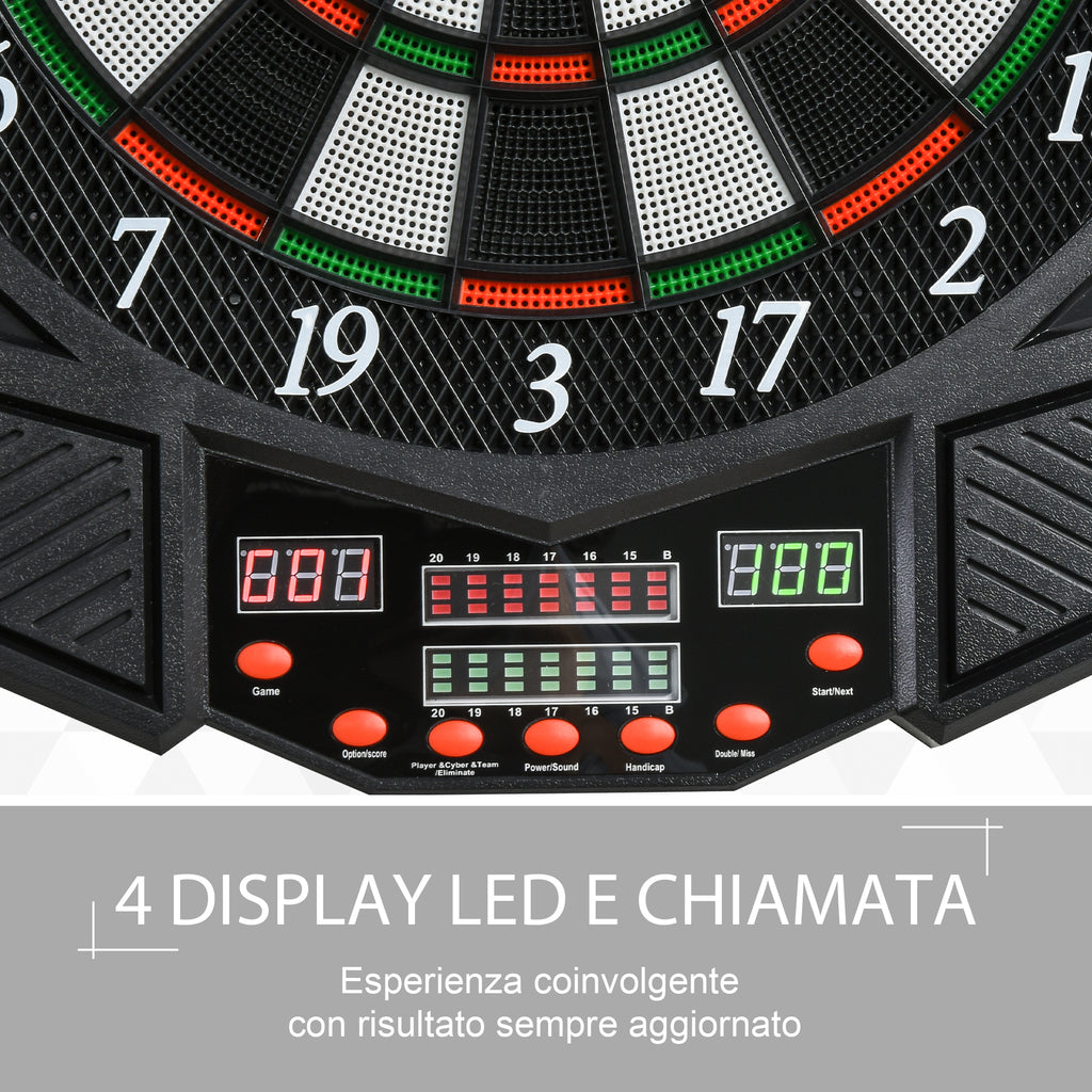 Digital Electronic Dartboard with 12 Darts for 8 Players, 27 Games and 216 Variations