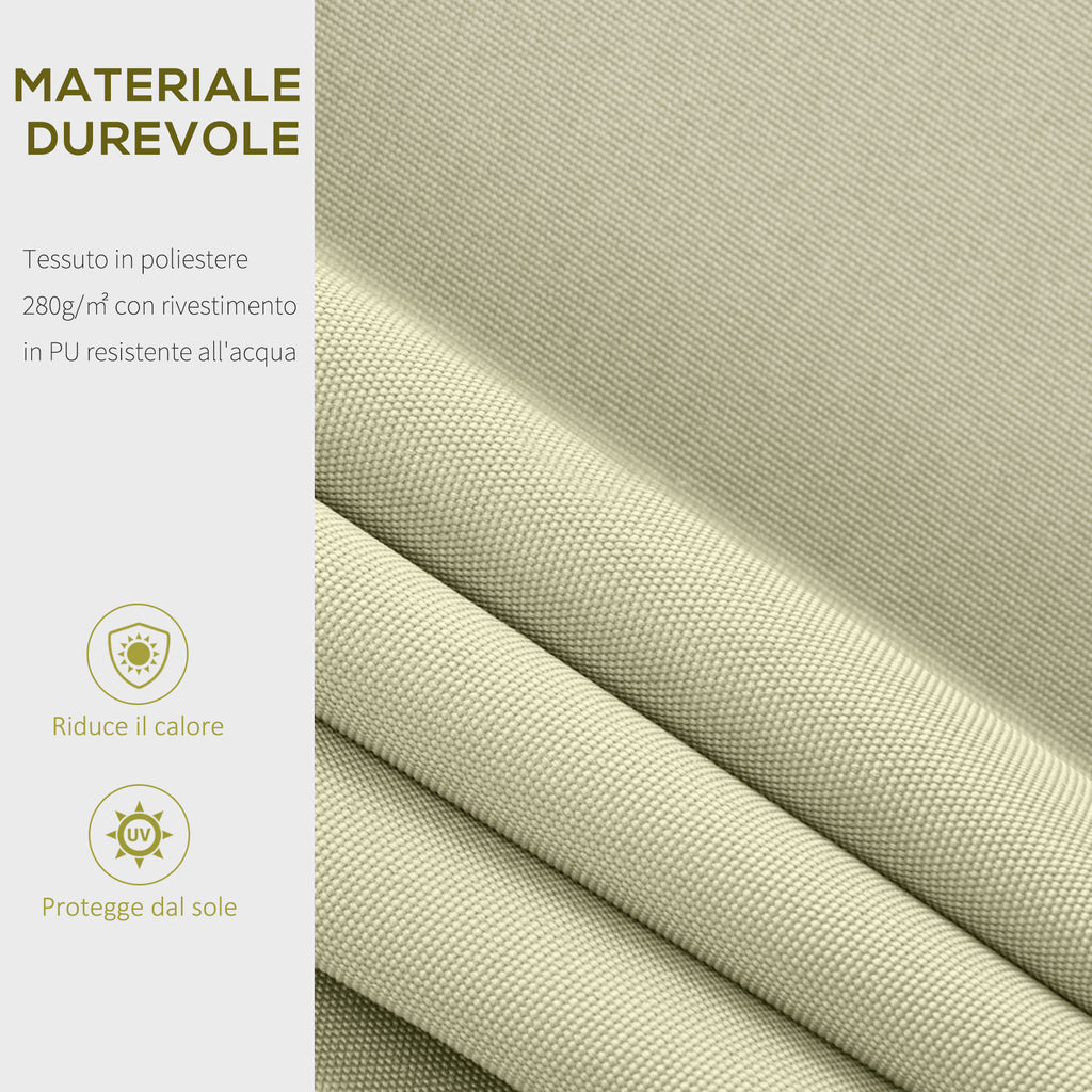 Outsunny Outdoor Awning with Crank, Metal and Polyester, 3x2.5m Beige