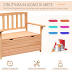 2 Seater Garden Bench with Storage Compartment Wood 112x58x84cm