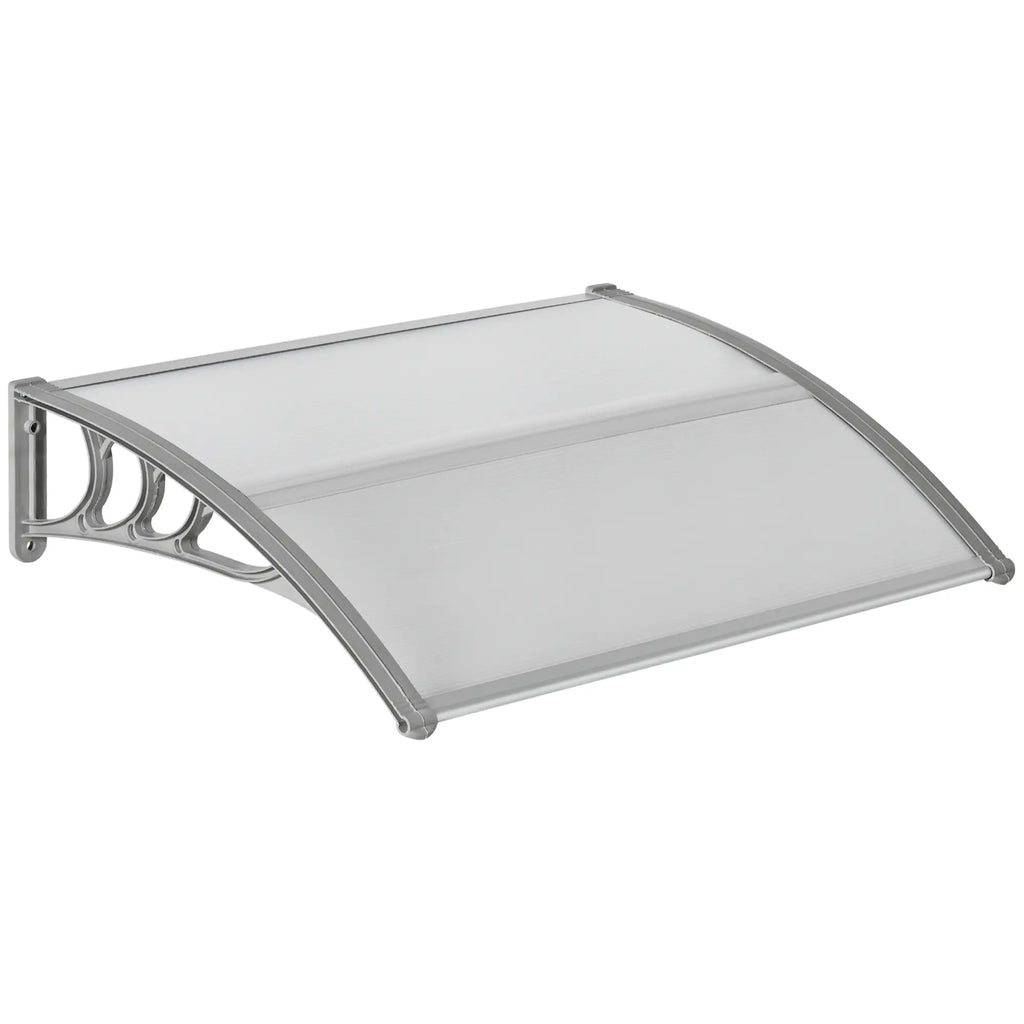 100x80cm Anti-UV Polycarbonate Outdoor Canopy for Doors and Windows - Borge' Group Limited