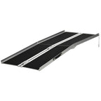 Folding Aluminum Wheelchair Ramp with Non-Slip Coating and Safety Edges, 183 x 73.5 cm, Black