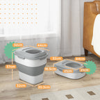 Dog Food Container, 5-25L Capacity, Airtight Seal and Dehumidifying Box, in PP and TPE, 44x32x37 cm, Grey