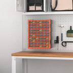 60 Drawer Plastic Wall Mounted Workshop Storage Cabinet for Small Parts, Multipurpose, 38 x 16 x 47.5cm