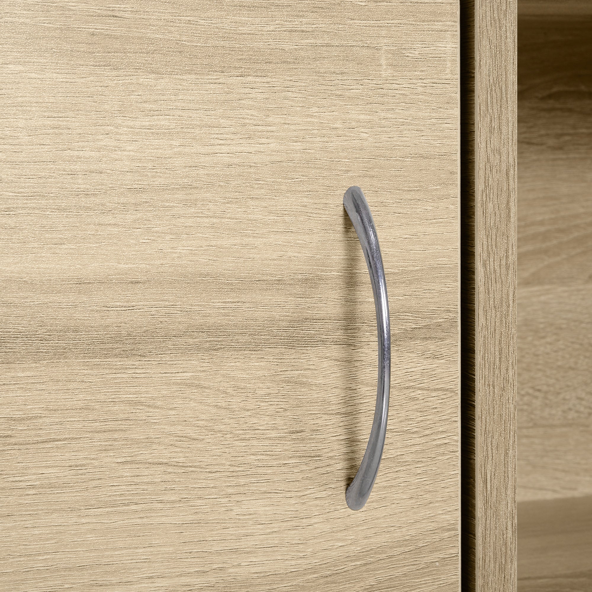 Wooden Bookcase, Multipurpose Cabinet with 3 Shelves, 4 Compartments and 2 Doors, 61.5x29.5x80cm