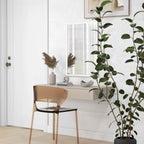 HOMCOM Rectangular Wall Mirror with Hooks, Glass and MDF, 50x70 cm, White