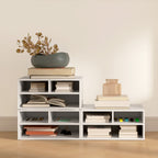 Office Printer Stand with 3 Open Shelves, 2 Levels, 47 x 40 x 22.5 cm, White