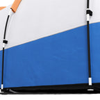 Waterproof Camping Tent with 2 Areas and 3 Entrances, Polyester and Fiberglass, 420x200x150 cm, Orange