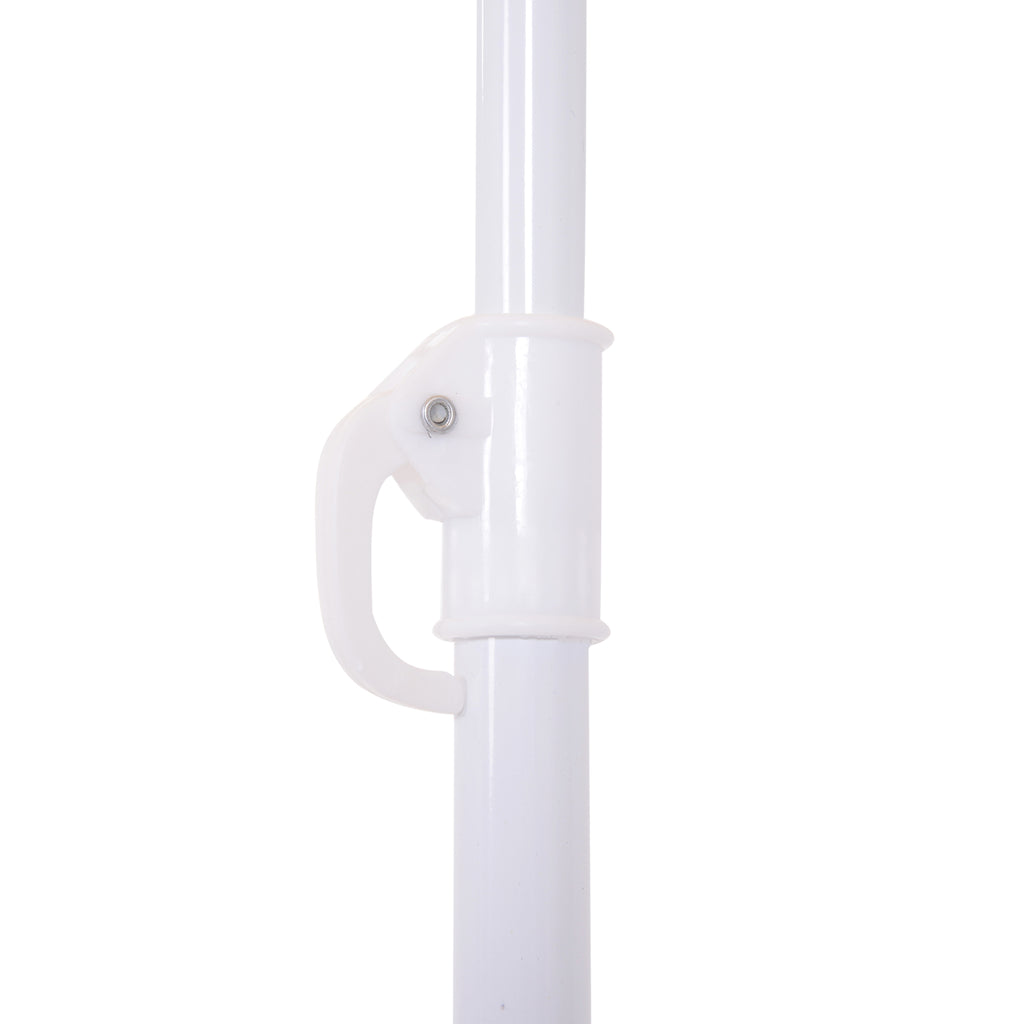 Outsunny 8-Ribbed Beach Umbrella with Tilting Pole, Polyester and Metal, 1.6 x 2 m, Beige