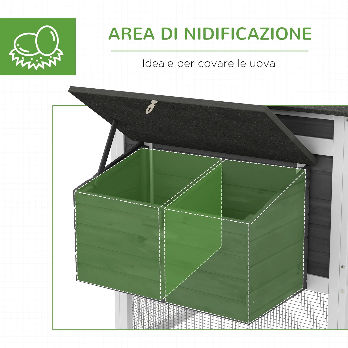 Chicken or Duck Cage, Prefabricated Wooden Chicken Coop with Waterproof Roof, 178x95x100 cm, Grey