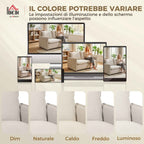 2-Seater Sofa with Breathable Leather Effect Fabric, Thick Padding, 2 Cushions, Armrests, for Living Room, Cream