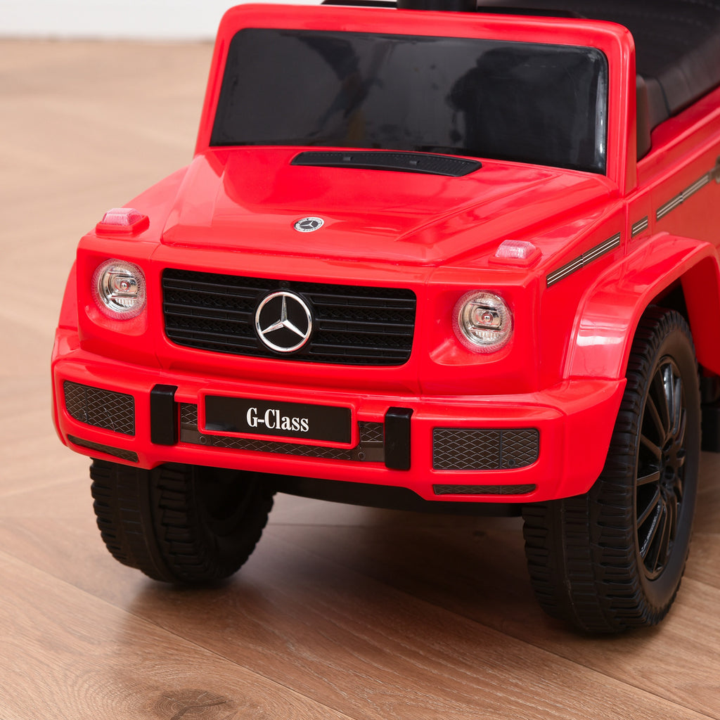 Push Car for Children 12-36 Months with Mercedes License, Canopy and Handle, 85.5x40. 5x95 cm, Red
