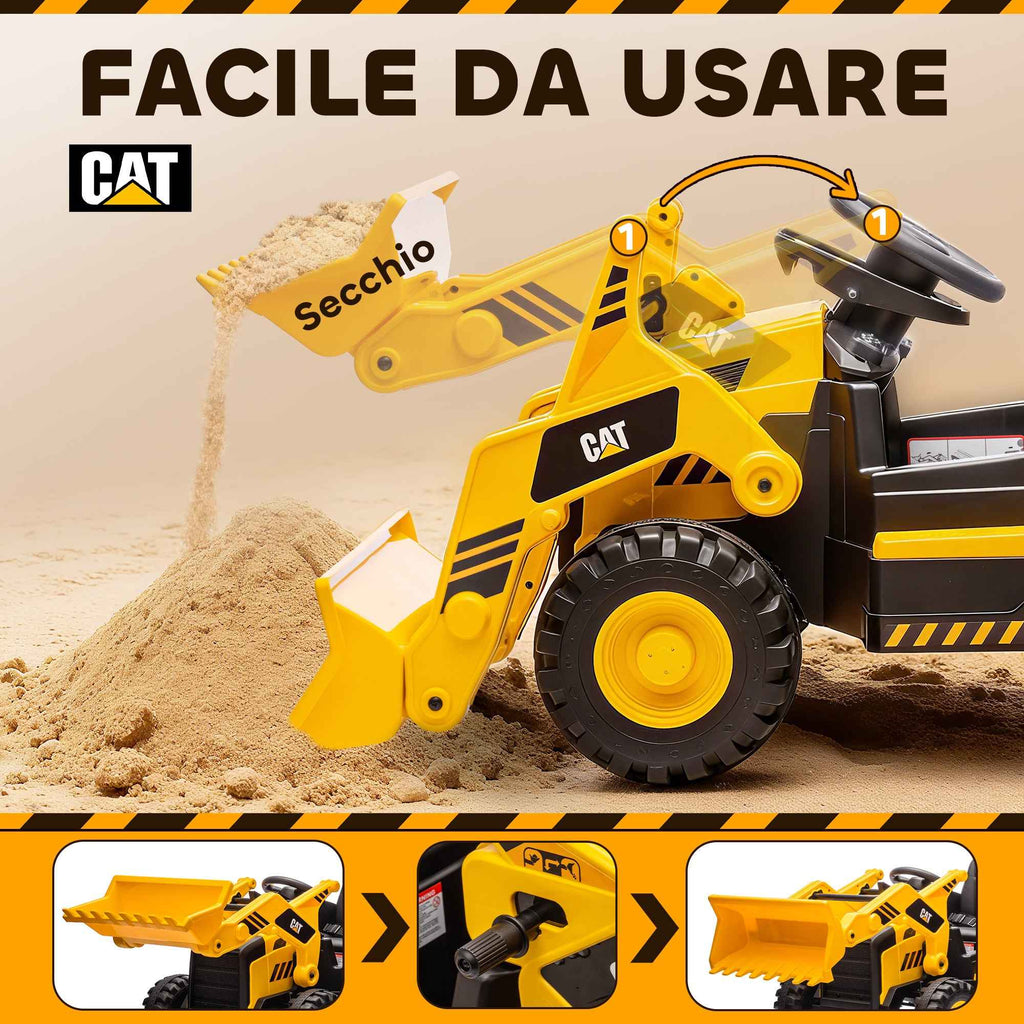 AIYAPLAY Electric Bulldozer for Kids Ages 3-6, Official Caterpillar Brand, 12V with Remote Control, Yellow