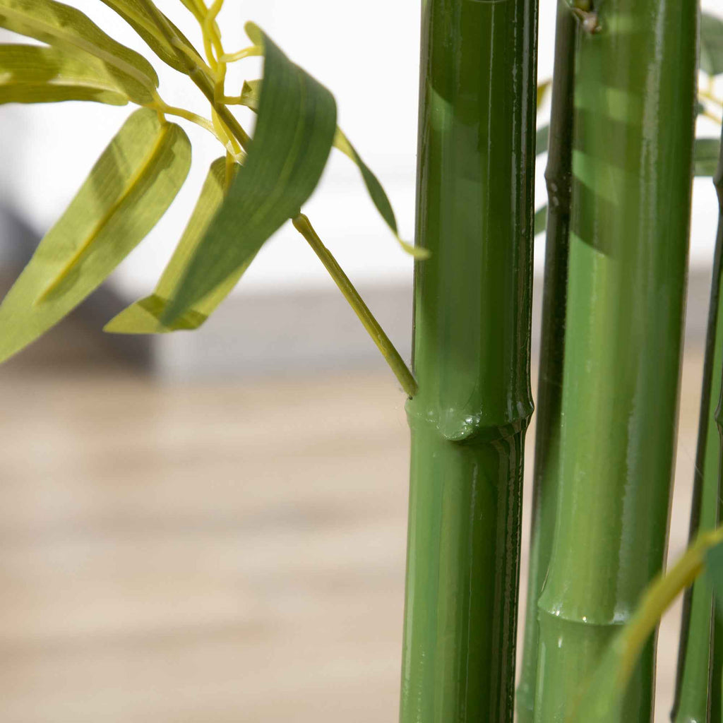 HOMCOM Artificial Bamboo Plant, 180cm Realistic Fake Plant with Decorative Pot for Living Room and Bedroom, Green