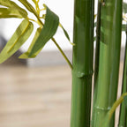 HOMCOM Artificial Bamboo Plant, 180cm Realistic Fake Plant with Decorative Pot for Living Room and Bedroom, Green