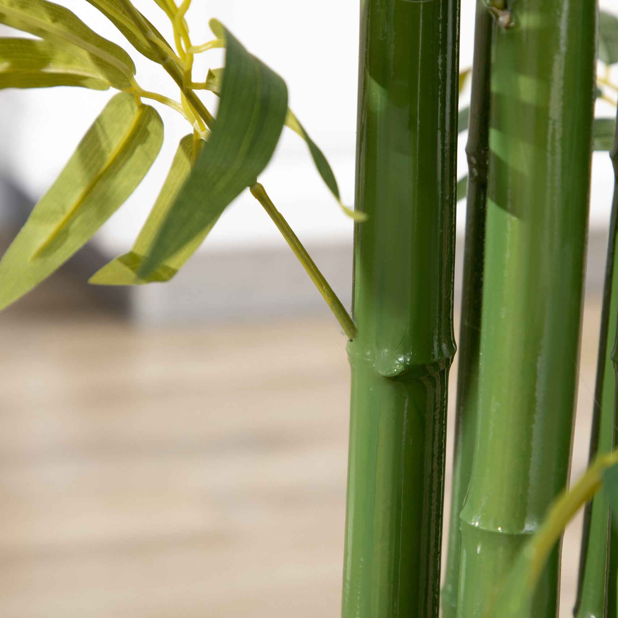 HOMCOM Artificial Bamboo Plant, 180cm Realistic Fake Plant with Decorative Pot for Living Room and Bedroom, Green