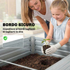 Outsunny Set of 2 Galvanized Metal Raised Garden Beds with Secure Edge, Elevated Vegetable Planter, Silver