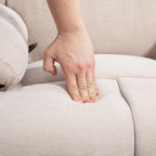 Recliner Chair with Footrest, Massage and Heating with 5 Programs and 8 Vibration Points, Beige