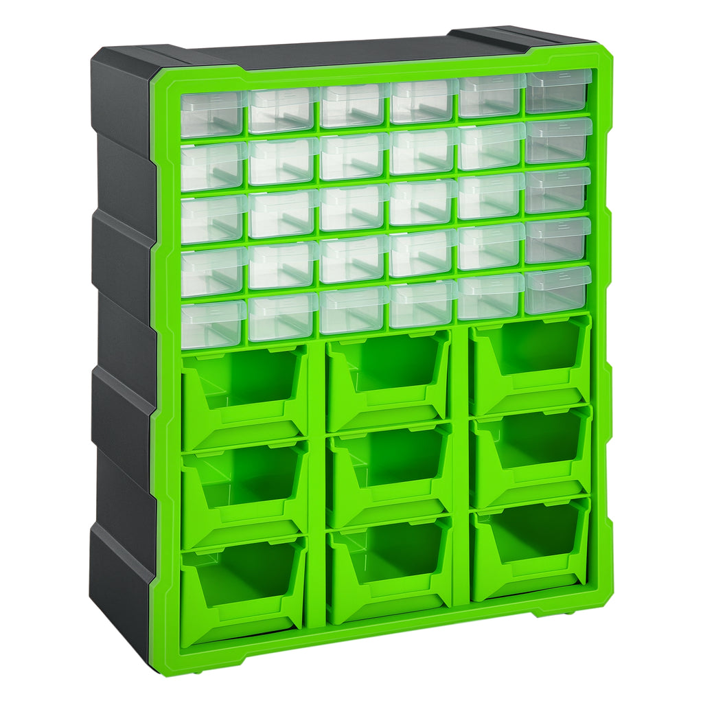 Workshop Drawer Cabinet with 30 Drawers and 9 Large Plastic Boxes 38 x 16 x 47.5cm