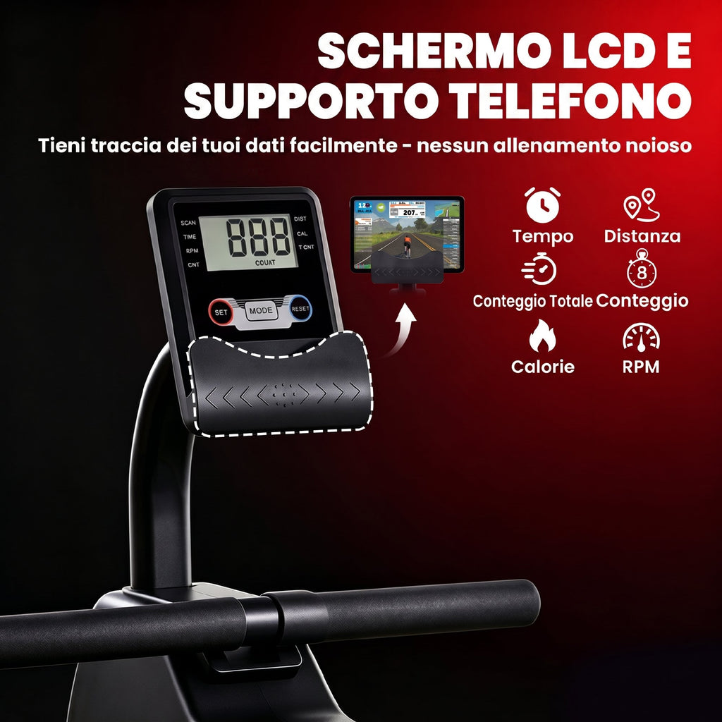 SPORTNOW Home Rowing Machine: 16 Resistance Levels, Bluetooth, APP Compatible.