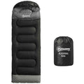 Outsunny Single Sleeping Bag for Adults, Lightweight and Compact, 75x215 cm, Black