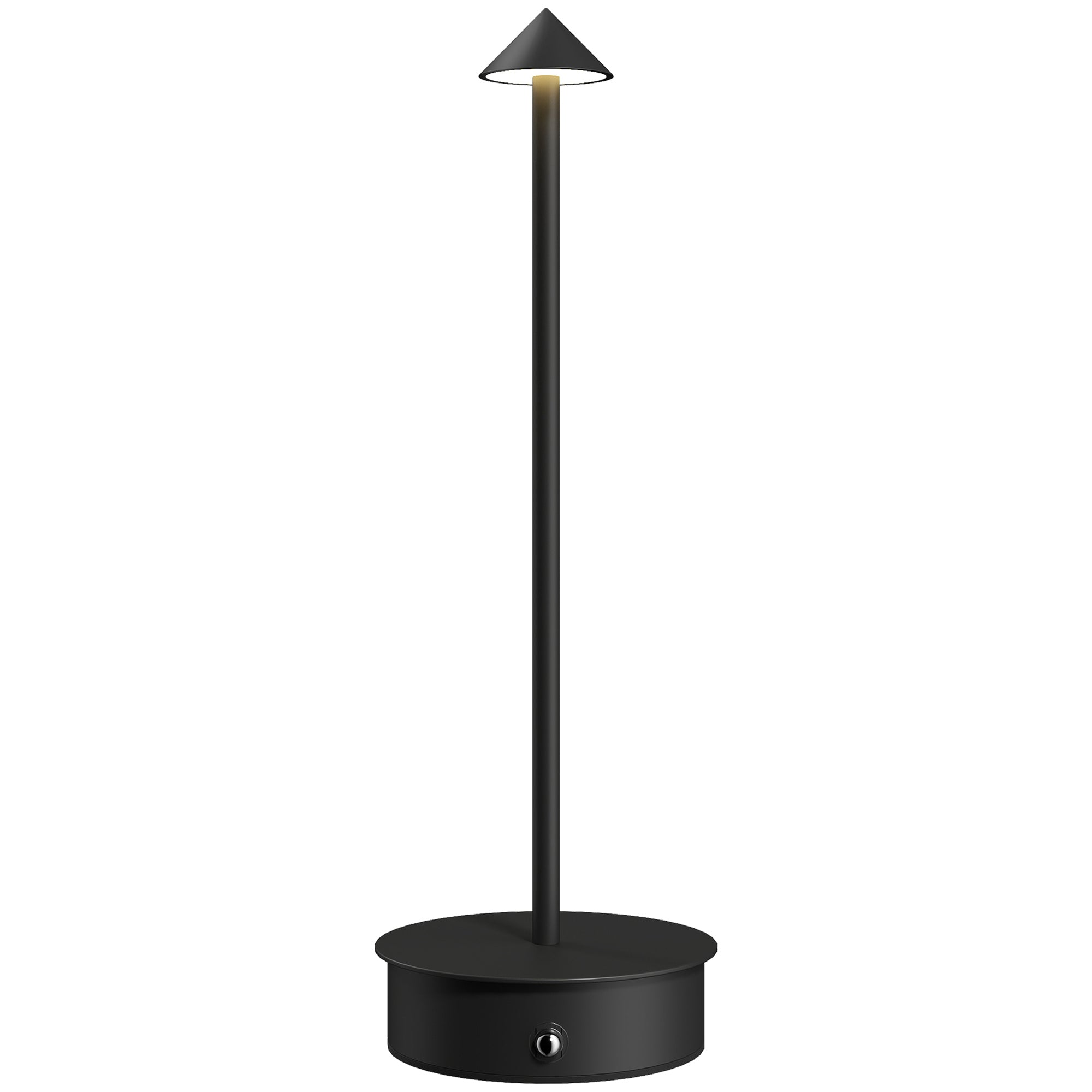 USB Rechargeable Touch Table Lamp, Adjustable 3000K/4500K/6500K, 4-8 Hour Battery Life, Black