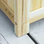 Foldable Outdoor Wooden Planter with Drainage Base, 70x30x25cm - Borge' Group Limited